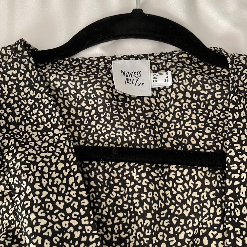 Leopard Print Wrap Top - image 3